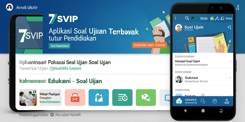Tampilan antarmuka aplikasi Soal Ujian 7SVIP.