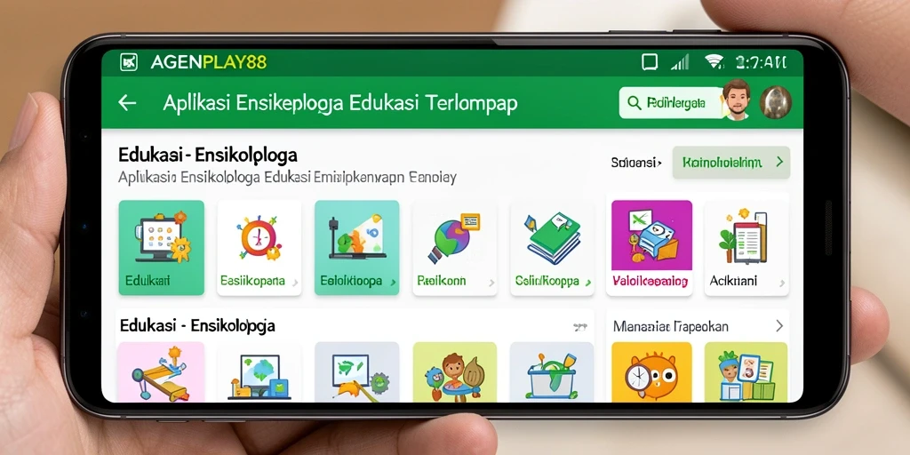 Tampilan antarmuka aplikasi AGENPLAY88 yang informatif dan edukatif.