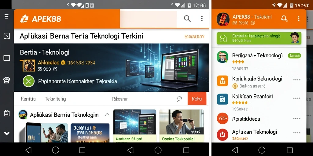 Antarmuka APEK88 yang modern dan fungsional.