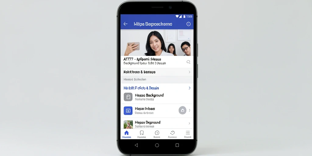Screenshot antarmuka AT777 menampilkan fitur Hapus Background yang efektif.