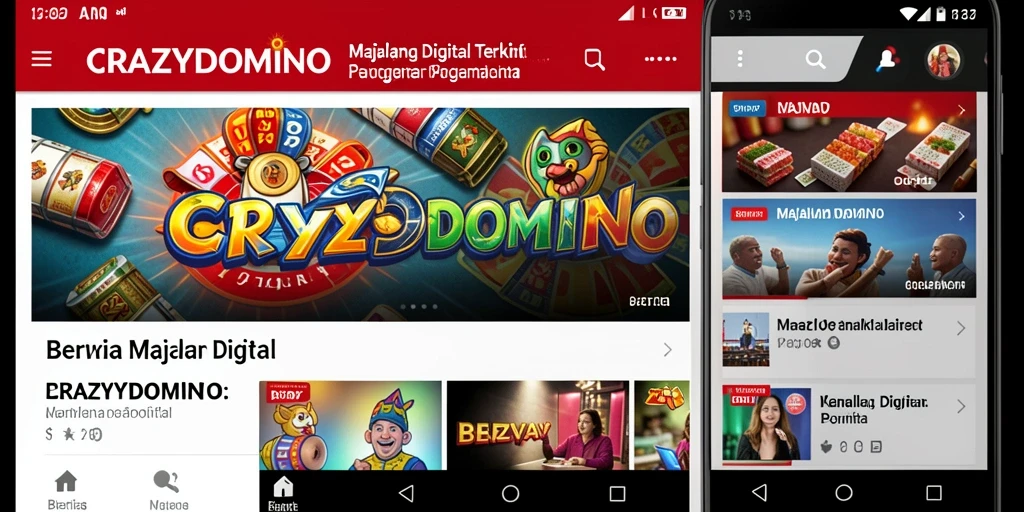 Antarmuka CRAZYDOMINO yang menarik dan informatif.