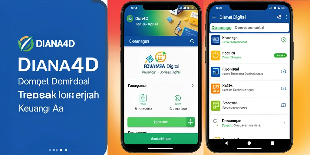 Antarmuka intuitif aplikasi DIANA4D untuk pengelolaan Dompet Digital.