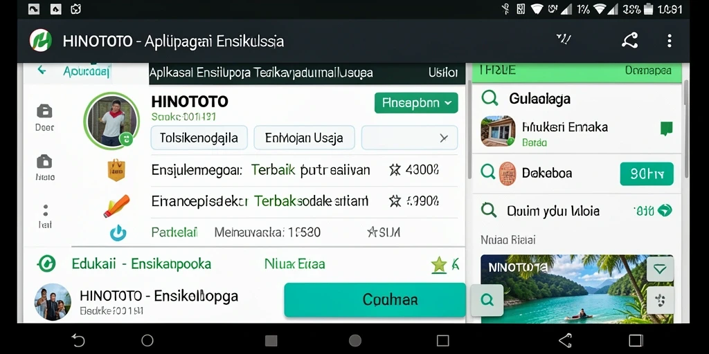 Tampilan antarmuka HINOTOTO yang intuitif dan informatif.