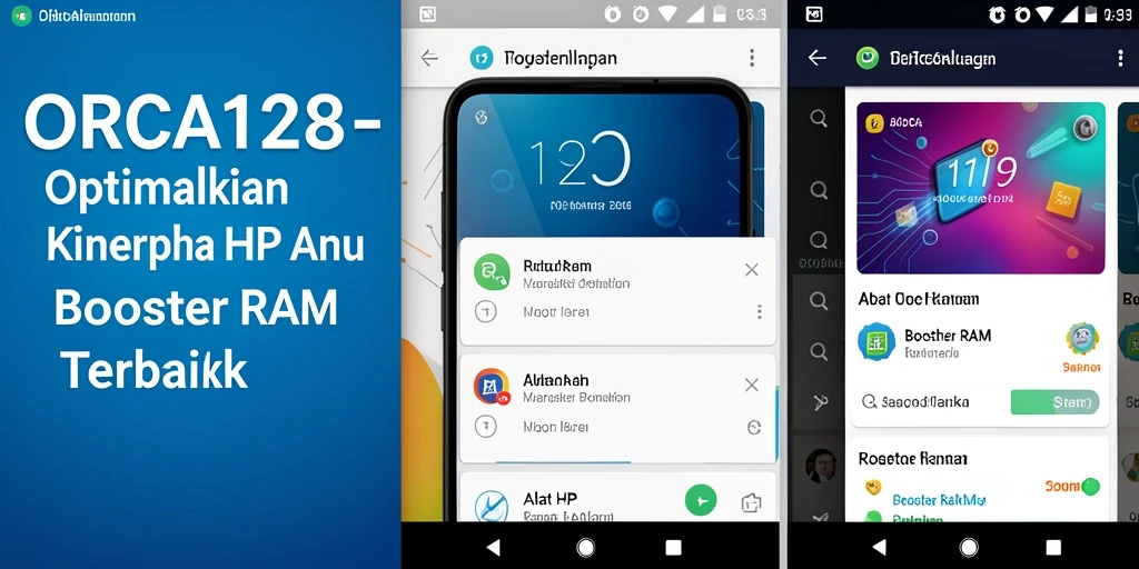 Screenshot ORCA128 yang menampilkan antarmuka booster RAM yang user-friendly.
