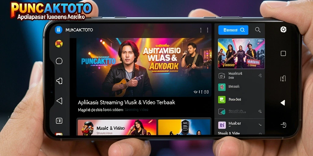 Antarmuka aplikasi PUNCAKTOTO yang memudahkan pengguna untuk streaming video.