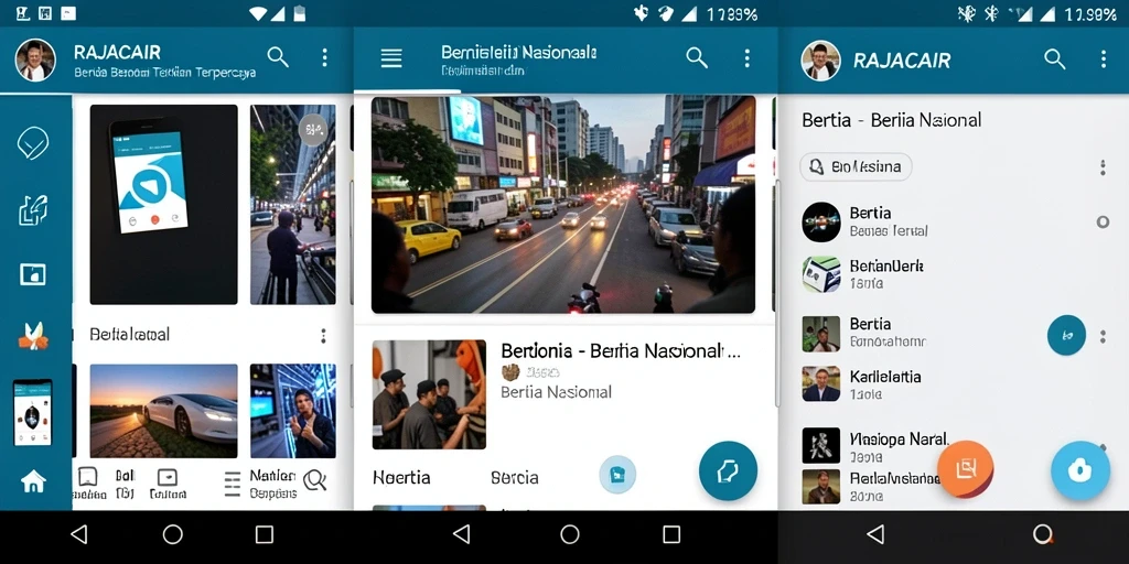 Antarmuka simpel dan modern dari aplikasi RAJACAIR.