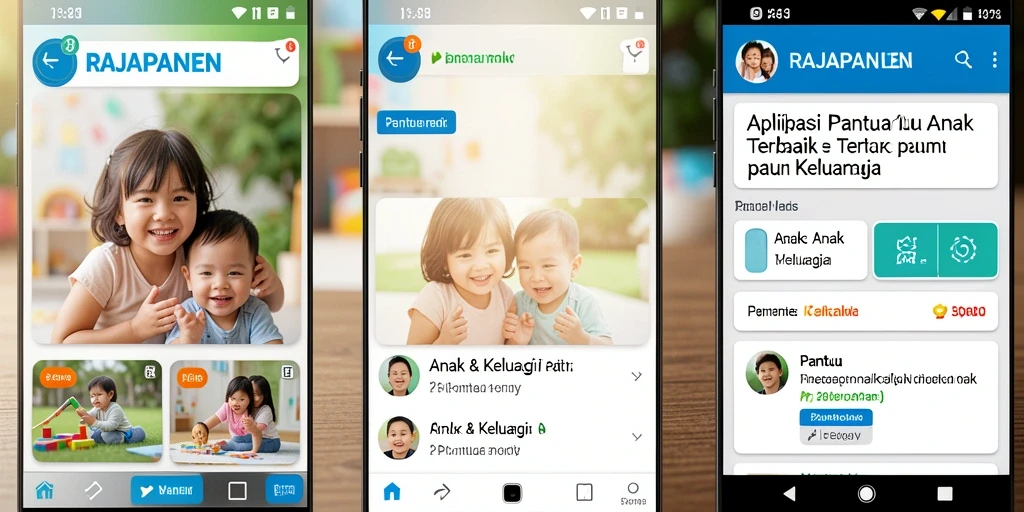 Screenshot antarmuka utama RAJAPANEN untuk pemantauan anak.