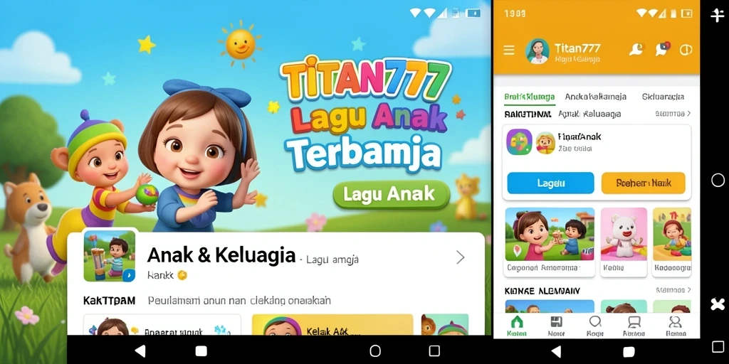 Antarmuka ceria dan lagu anak yang edukatif.