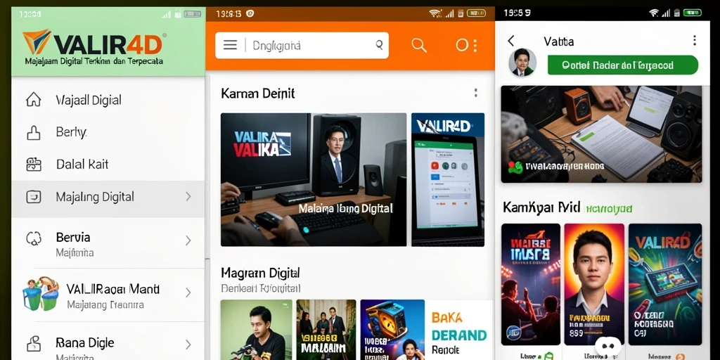 Antarmuka VALIR4D menampilkan berita menarik dan informatif